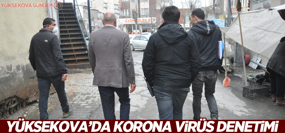 Yüksekova’da korona virüs denetimi