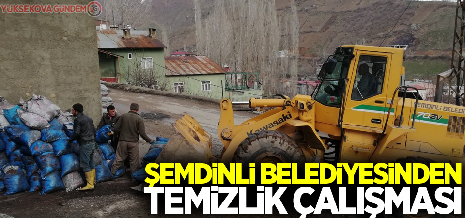 Şemdinli Belediyesinden temizlik çalışması