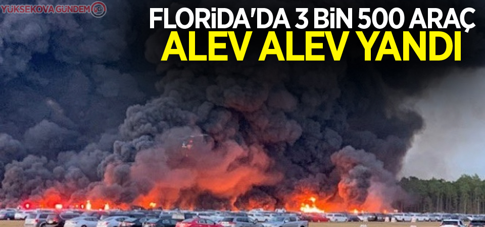 Florida'da 3 bin 500 araç alev alev yandı