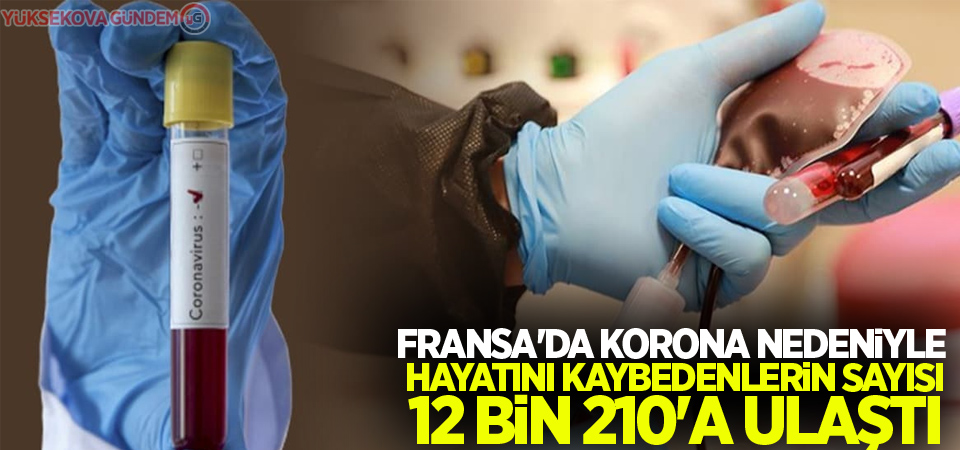 Fransa'da korona nedeniyle ölü sayısı 12 bin 210'a ulaştı