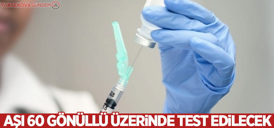 Korona virüs aşısı 60 gönüllü üzerinde test edilecek