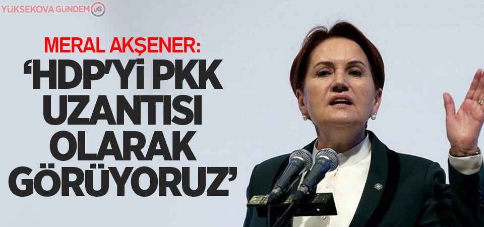 Akşener: 'HDP'yi PKK uzantısı olarak görüyoruz'