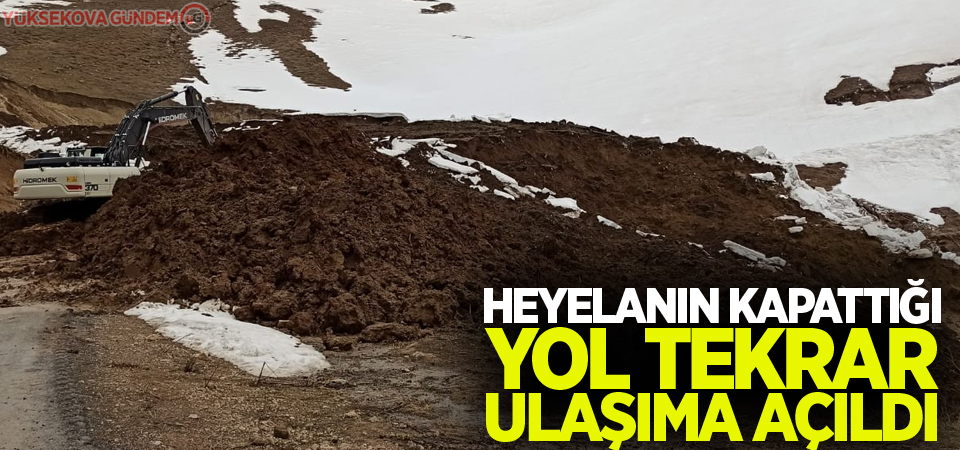 Heyelanın kapattığı yol tekrar ulaşıma açıldı