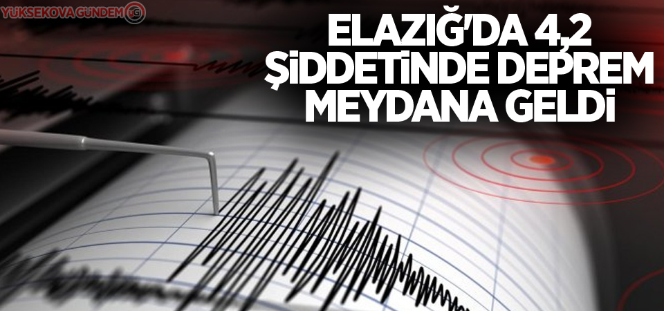 Elazığ'da 4,2 büyüklüğünde deprem!