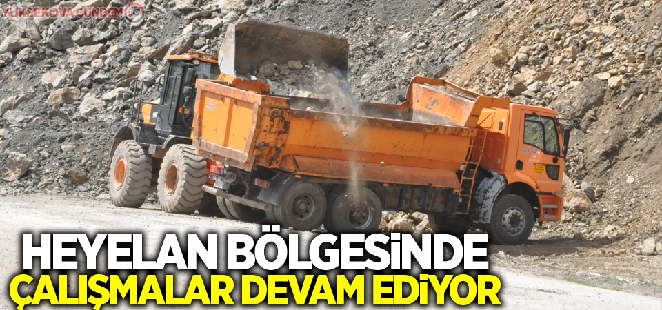 Heyelan bölgesinde çalışmalar devam ediyor