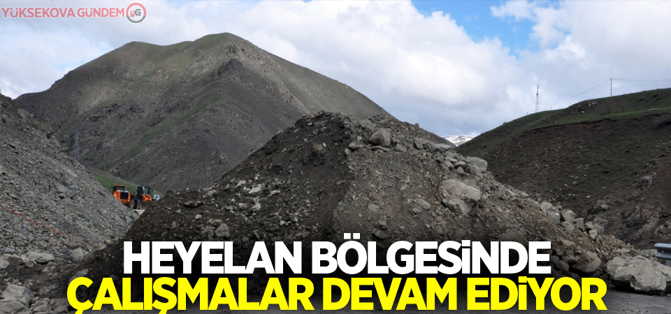 Heyelan bölgesinde çalışmalar devam ediyor