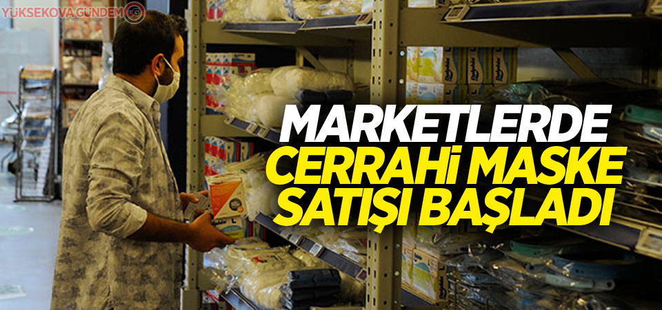 Marketlerde cerrahi maske satışı başladı