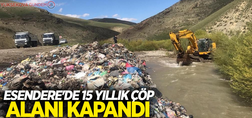 Esendere'de 15 yıllık çöp alanı kapandı