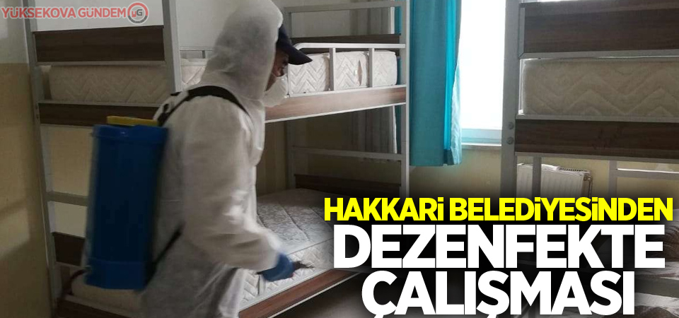 Hakkari Belediyesinden dezenfekte çalışması