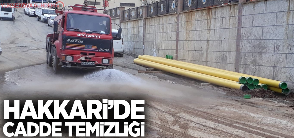 Hakkari’de cadde temizliği