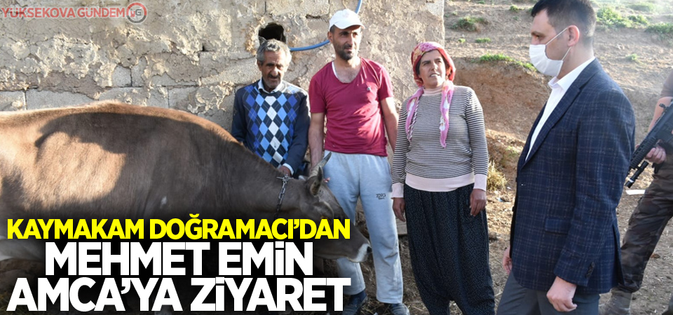Kaymakam Doğramacı’dan Mehmet Emin amca'ya ziyaret