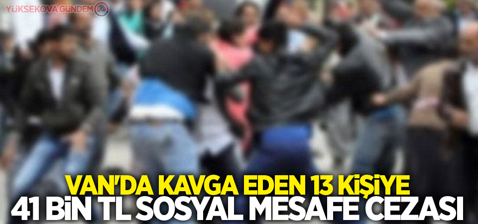 Van'da kavga eden 13 kişiye 41 bin TL sosyal mesafe cezası