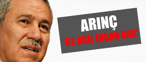 Arınç: '62 Akil İnsan var'