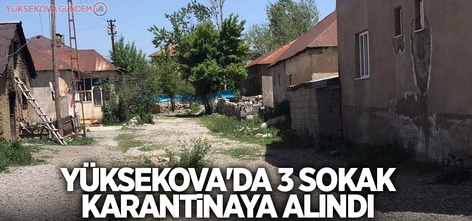 Yüksekova'da 3 sokak karantinaya alındı