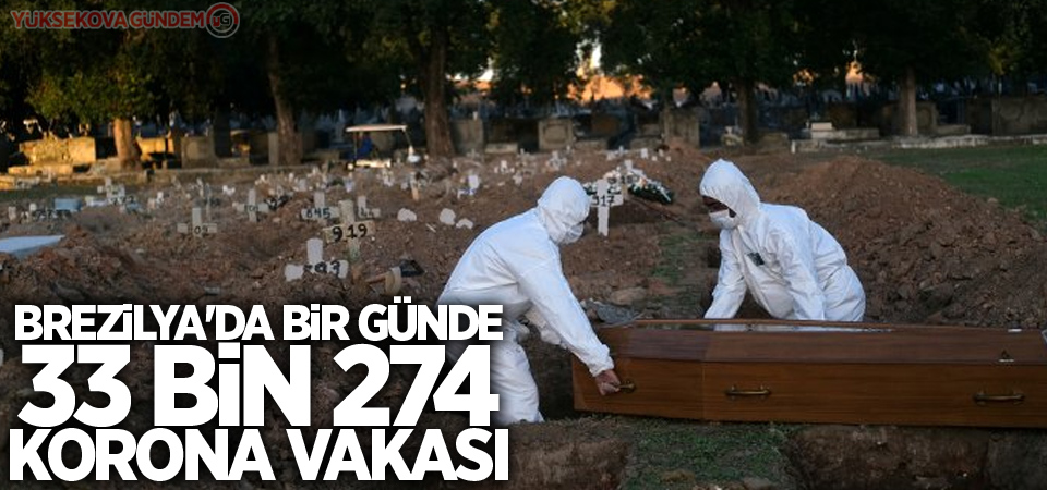 Brezilya'da bir günde 33 bin 274 korona vakası