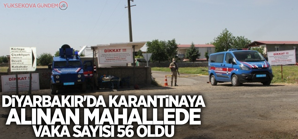 Diyarbakır'da karantinaya alınan mahallede vaka sayısı 56'ya yükseldi