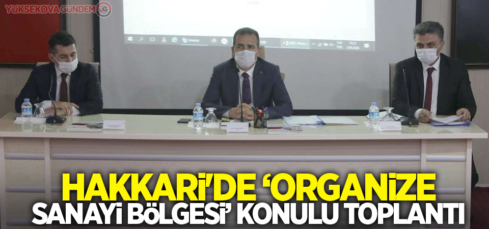 Hakkari'de ‘organize sanayi bölgesi’ konulu toplantı