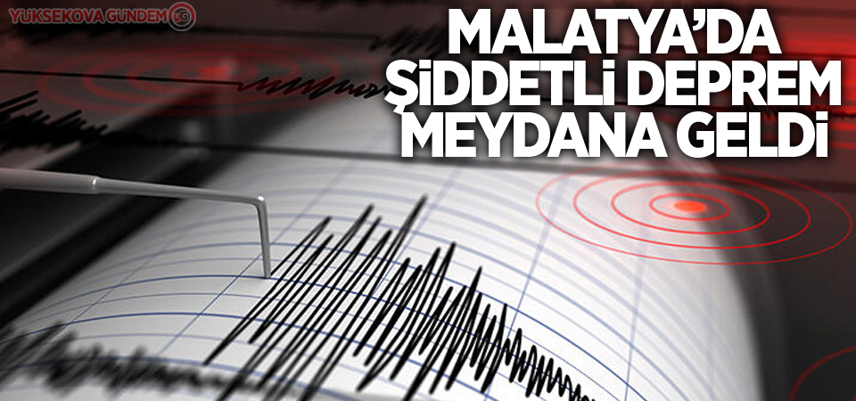 Malatya'da 5.0 büyüklüğünde deprem