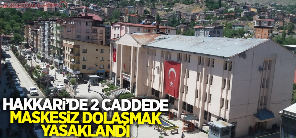 Hakkari’de 2 caddede maskesiz dolaşmak yasaklandı