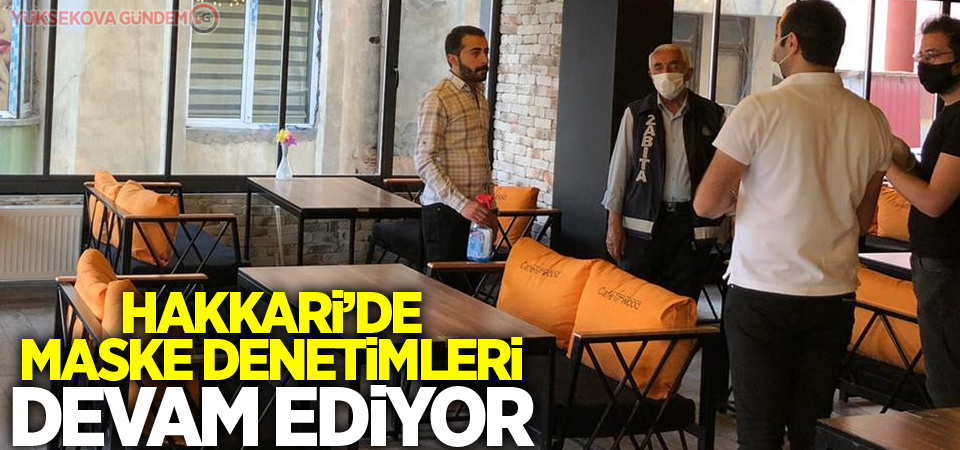 Hakkari’de maske denetimleri sürüyor