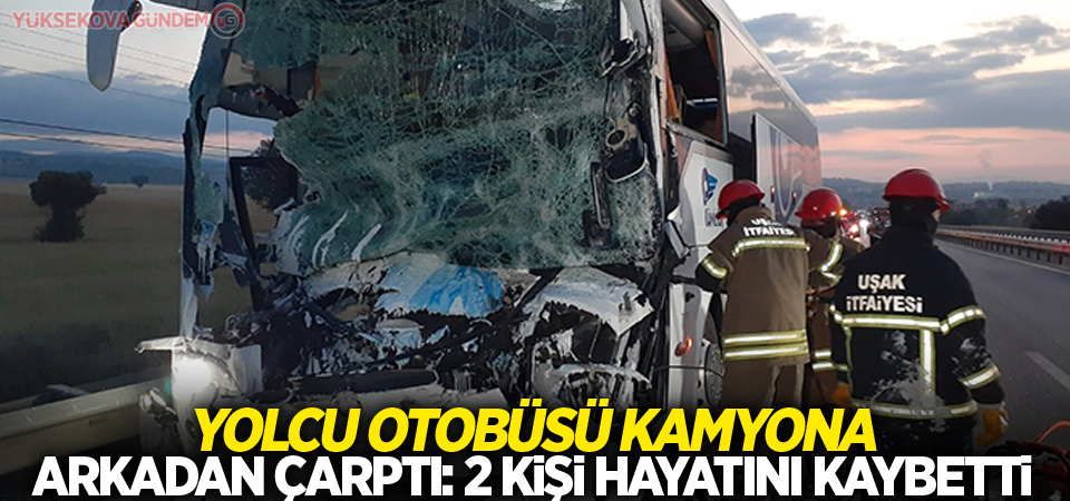Yolcu otobüsü kamyona arkadan çarptı: 2 ölü, 18 yaralı