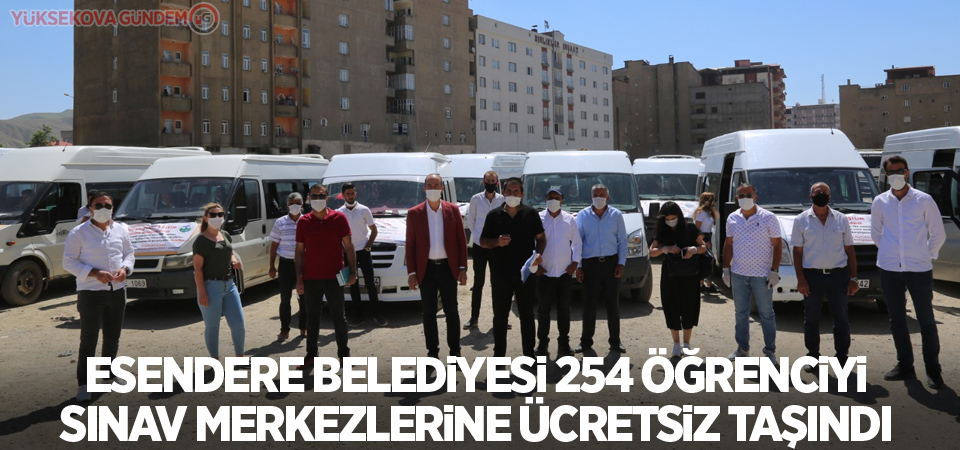 Esendere Belediyesi 254 öğrenciyi sınav merkezlerine ücretsiz taşıdı