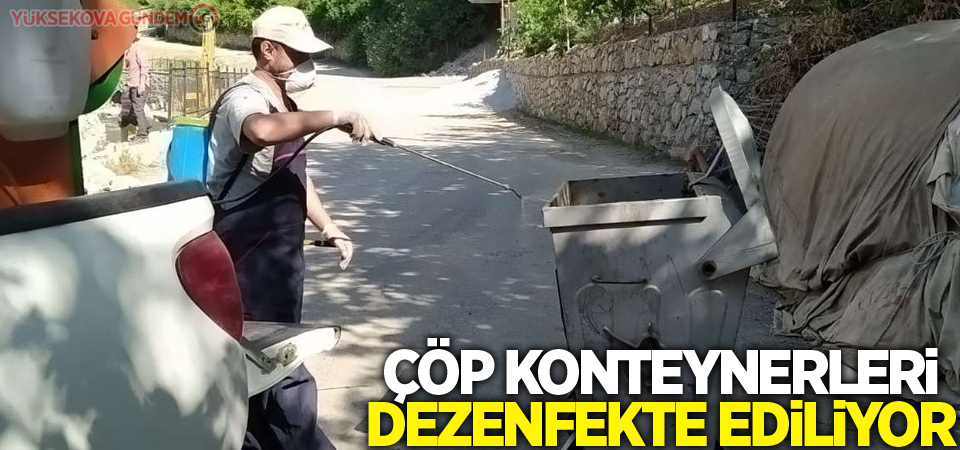 Çöp konteynerleri dezenfekte ediliyor