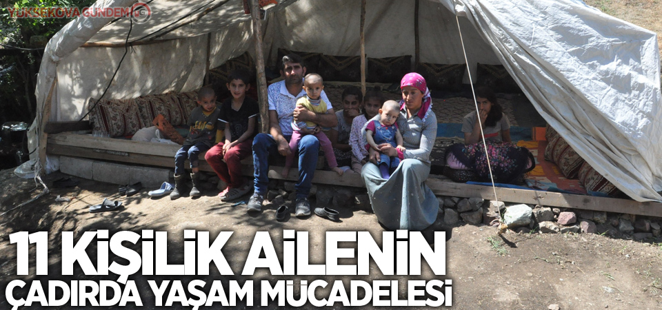 11 kişilik ailenin çadırda yaşam mücadelesi