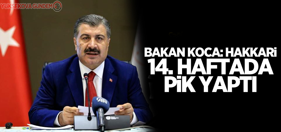 Bakan Koca: Hakkari 14. haftada pik yaptı