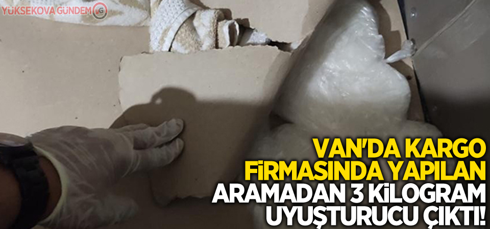 Van'da kargo firmasında yapılan aramadan 3 kilogram uyuşturucu çıktı!