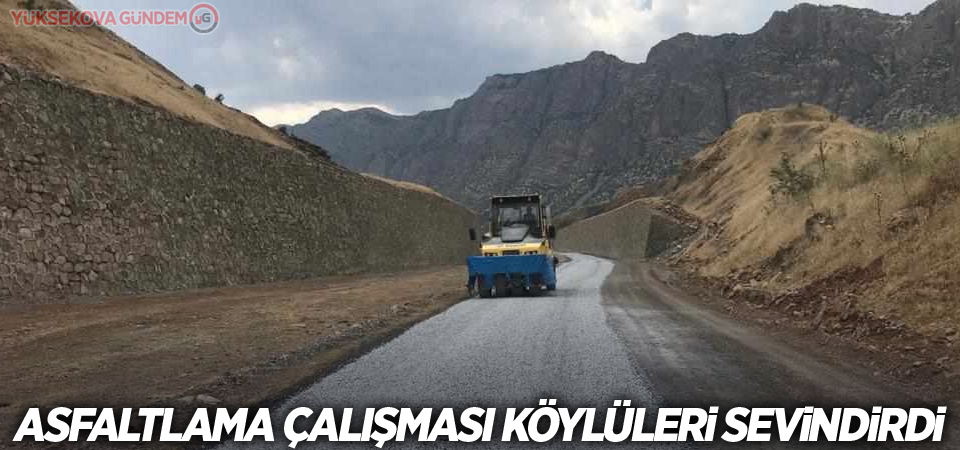 Asfaltlama çalışması köylüleri sevindirdi