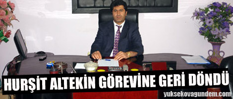 Altekin Görevine Geri Döndü