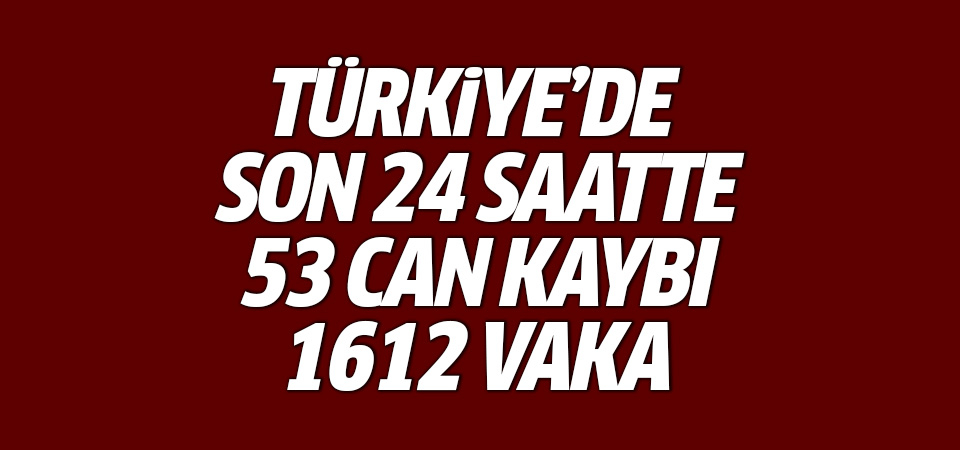 Son 24 saatte korona virüsten 53 kişi hayatını kaybetti