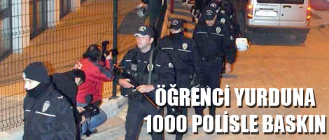 Öğrenci yurduna polis baskını