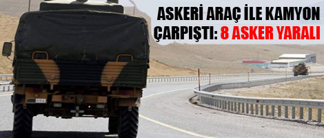 Askeri araç kaza yaptı!