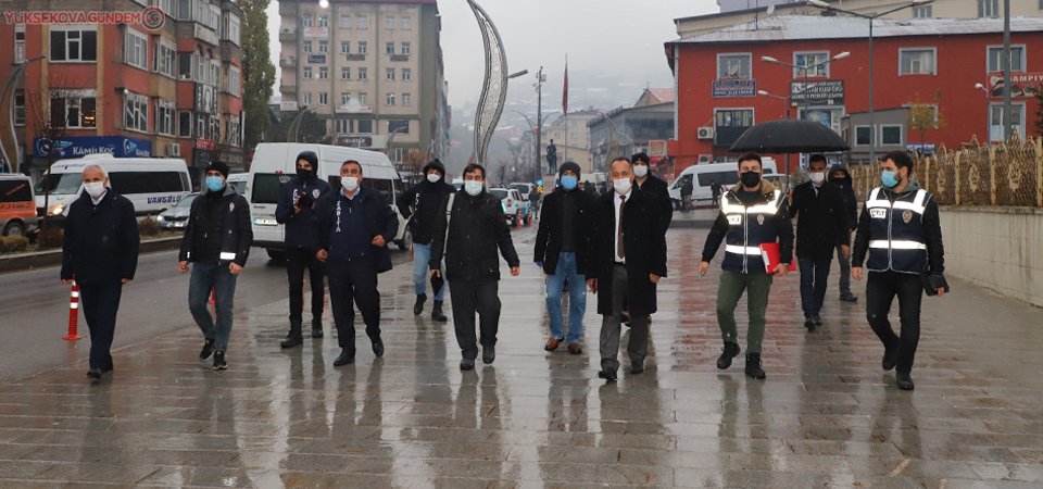 Hakkari'de korona virüs denetimi