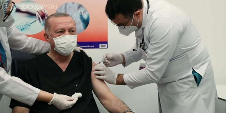 Cumhurbaşkanı Erdoğan, aşı oldu