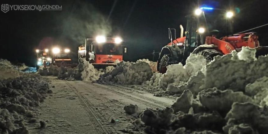 Şırnak-Hakkari yolunda karla mücadele sürüyor