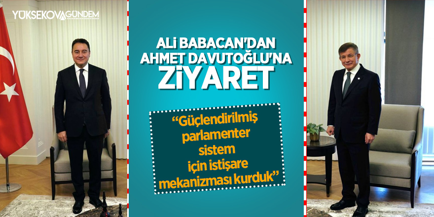 Babacan, Davutoğlu'nu ziyaret etti