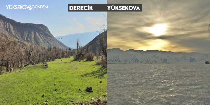 İki mevsim bir arada: Yüksekova'da kış, Derecik'te bahar yaşanıyor