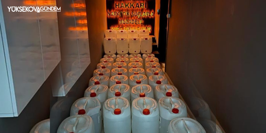 Hakkari'de 2 bin litre asetik anhidrit ele geçirildi