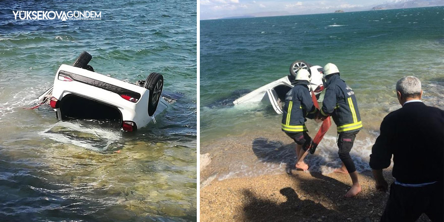 Van'da otomobil Göle uçtu: 4 yaralı