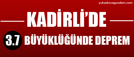 Kadirli'de 3.7 şiddetinde deprem!