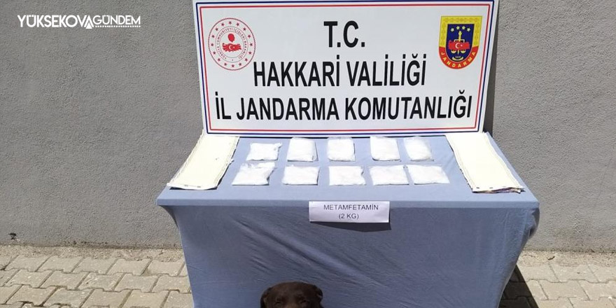 Yüksekova'da 2 kilo metamfetamin ele geçirildi