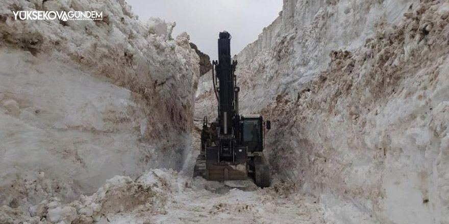 Yüksekova'da 8 metre karla mücadele