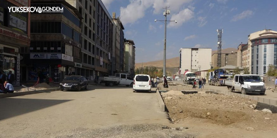 Yüksekova'da bir türlü bitmeyen yol çalışması