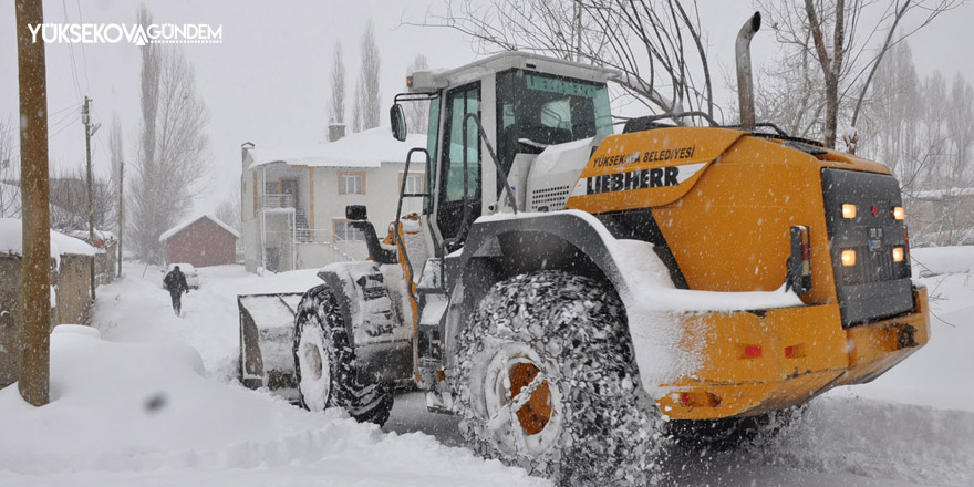 Yüksekova'da kar temizleme çalışmaları başladı