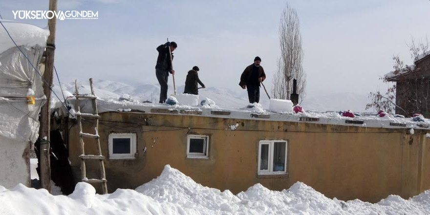 Yüksekova'da evler kara gömüldü