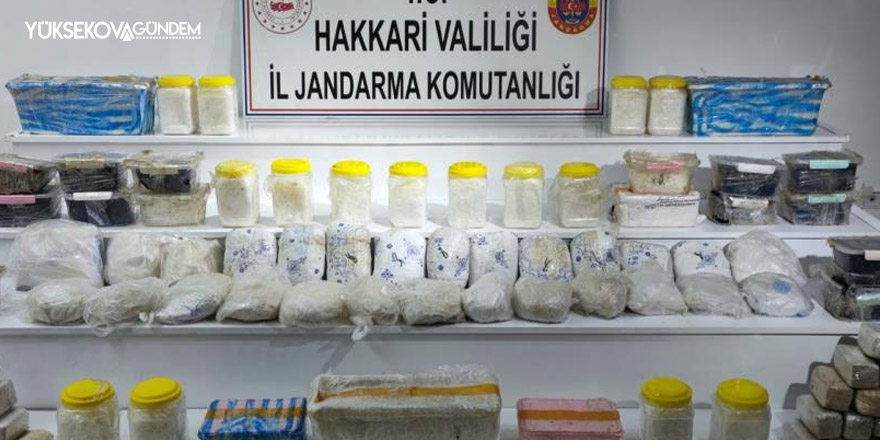 Yüksekova 97 kilo uyuşturucu ele geçirildi