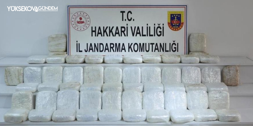 Yüksekova kırsalında 98 kilo eroin ele geçirildi